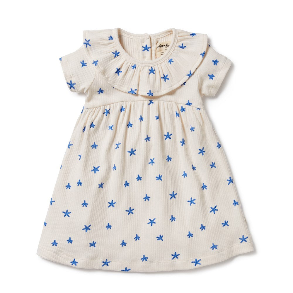 Little Starfish Organic Rib Ruffle Dress