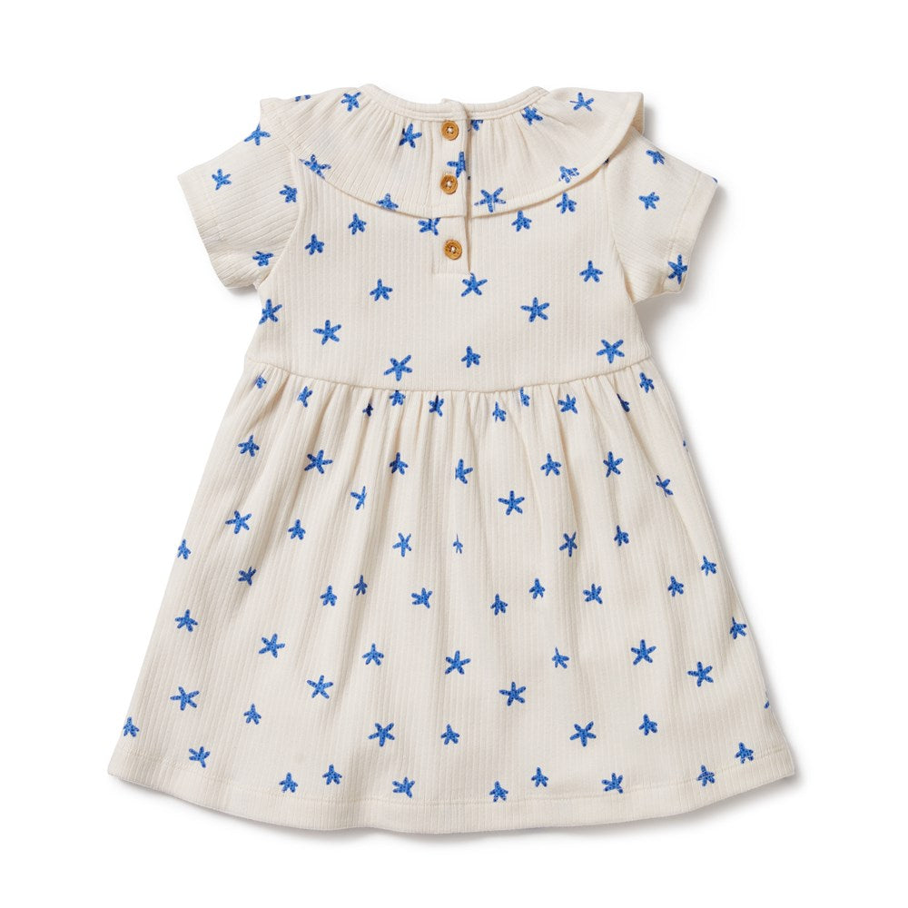 Little Starfish Organic Rib Ruffle Dress