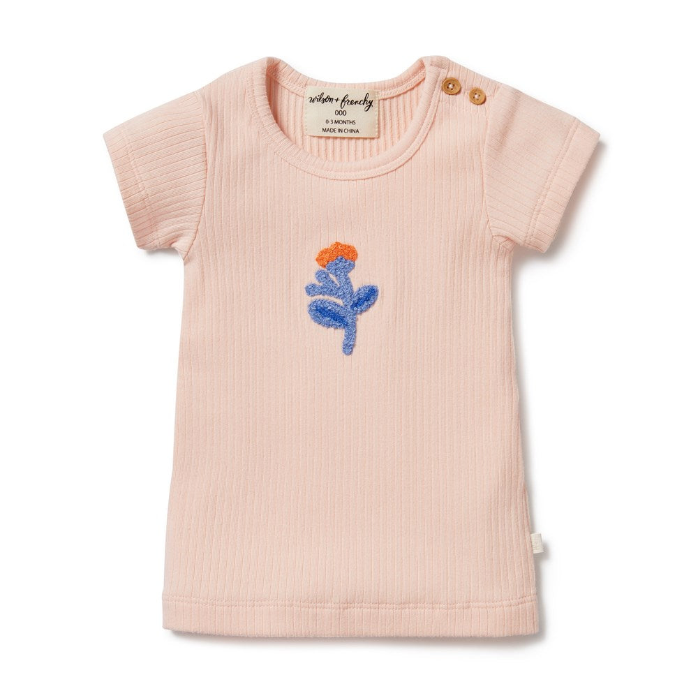 Little Flower Organic Rib Tee
