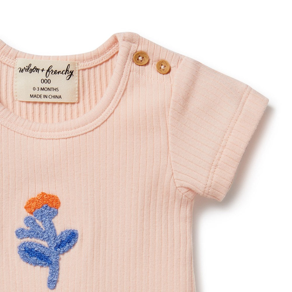 Little Flower Organic Rib Tee