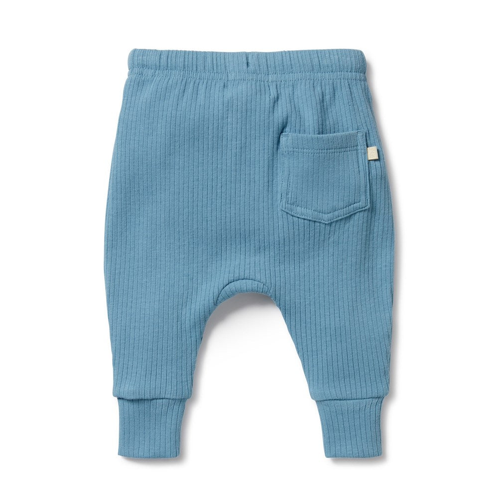 Sky Blue Organic Rib Pant