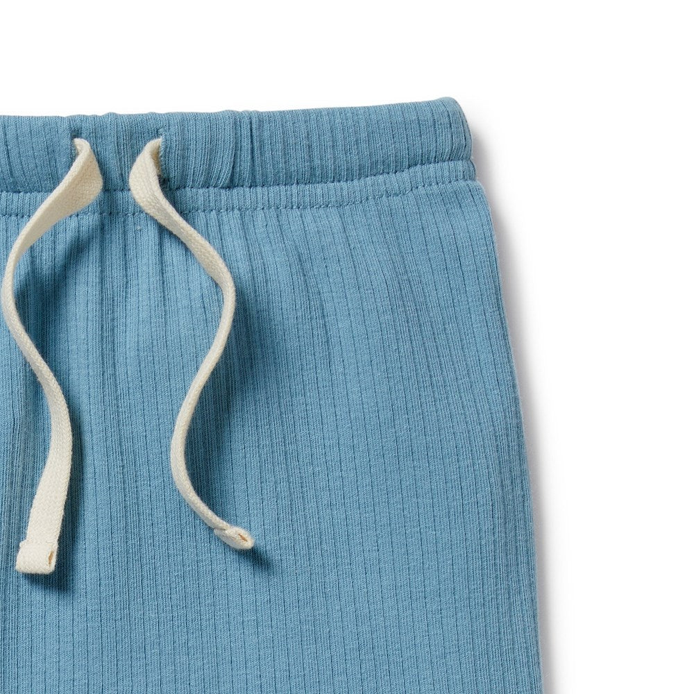 Sky Blue Organic Rib Pant