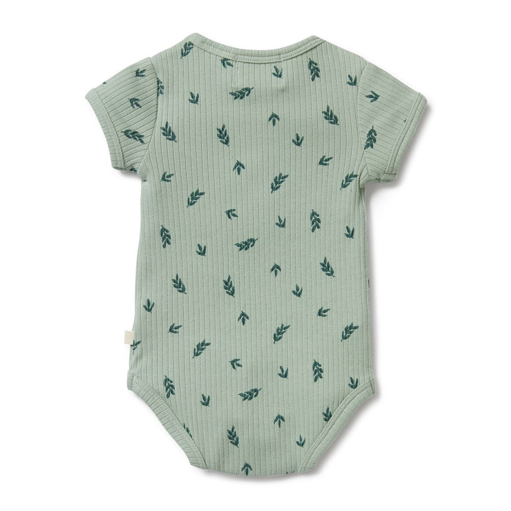 Falling Leaf Organic Rib Henley Bodysuit