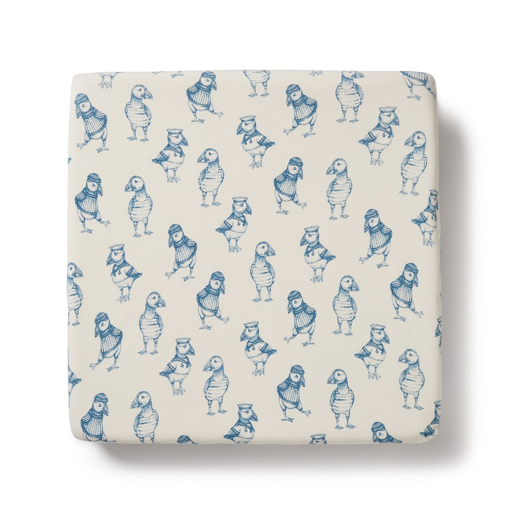Petit Puffin Organic Cot Sheet
