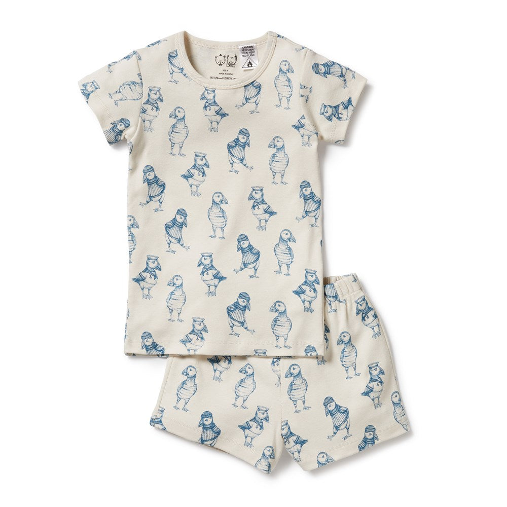 Petit Puffin Organic Short Sleeve Pyjamas