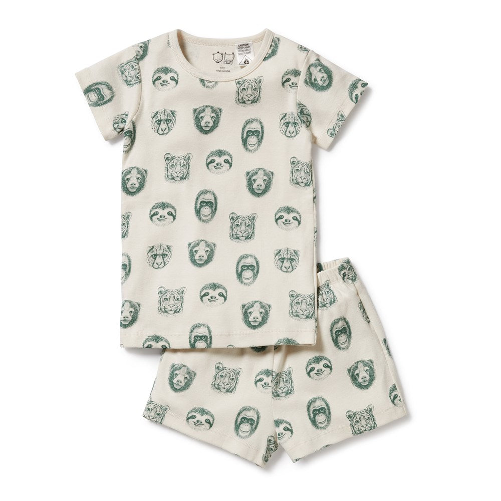 Hello Jungle Organic Short Sleeve Pyjamas
