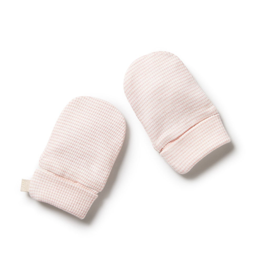 Organic Stripe Rib Mittens