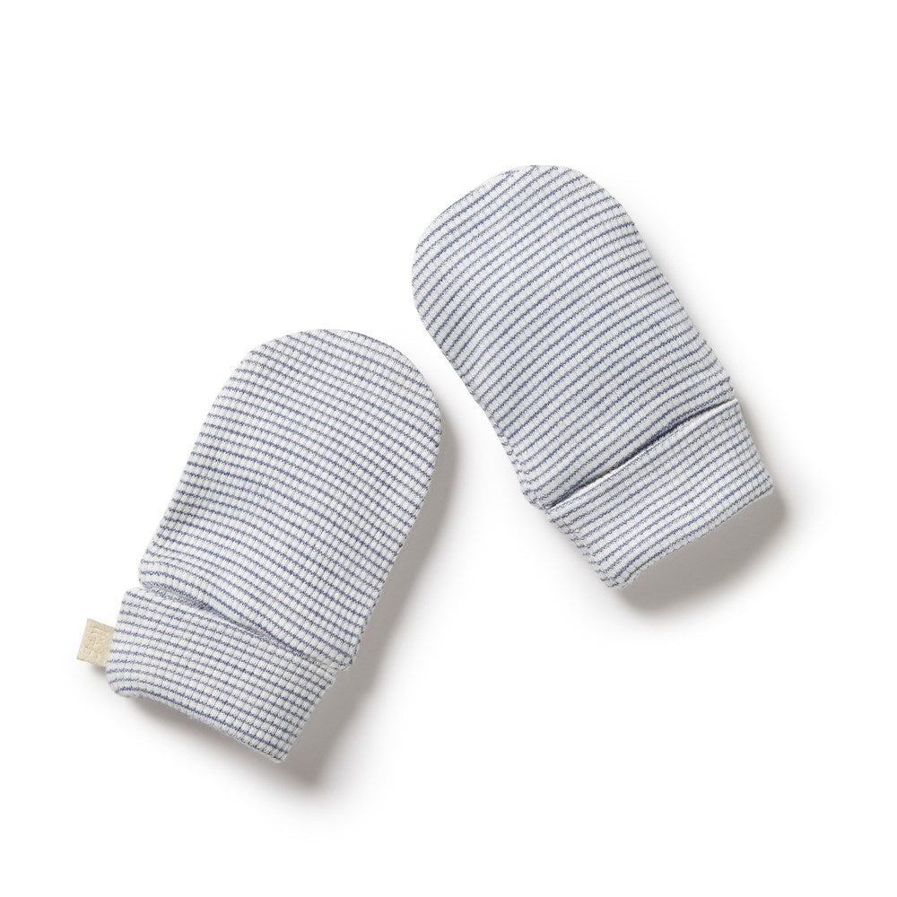 Organic Stripe Rib Mittens