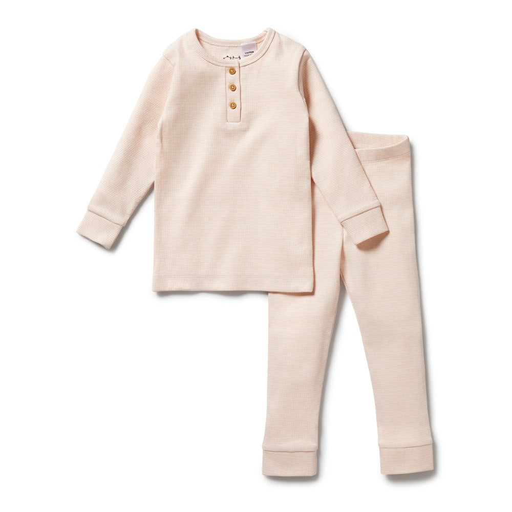 Organic Stripe Rib Henley Pyjamas