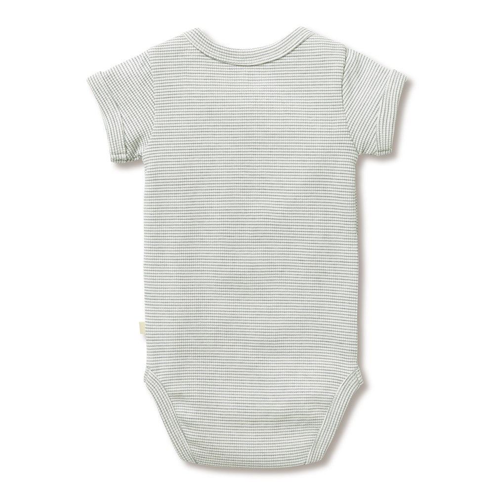 Organic Stripe Rib Bodysuit
