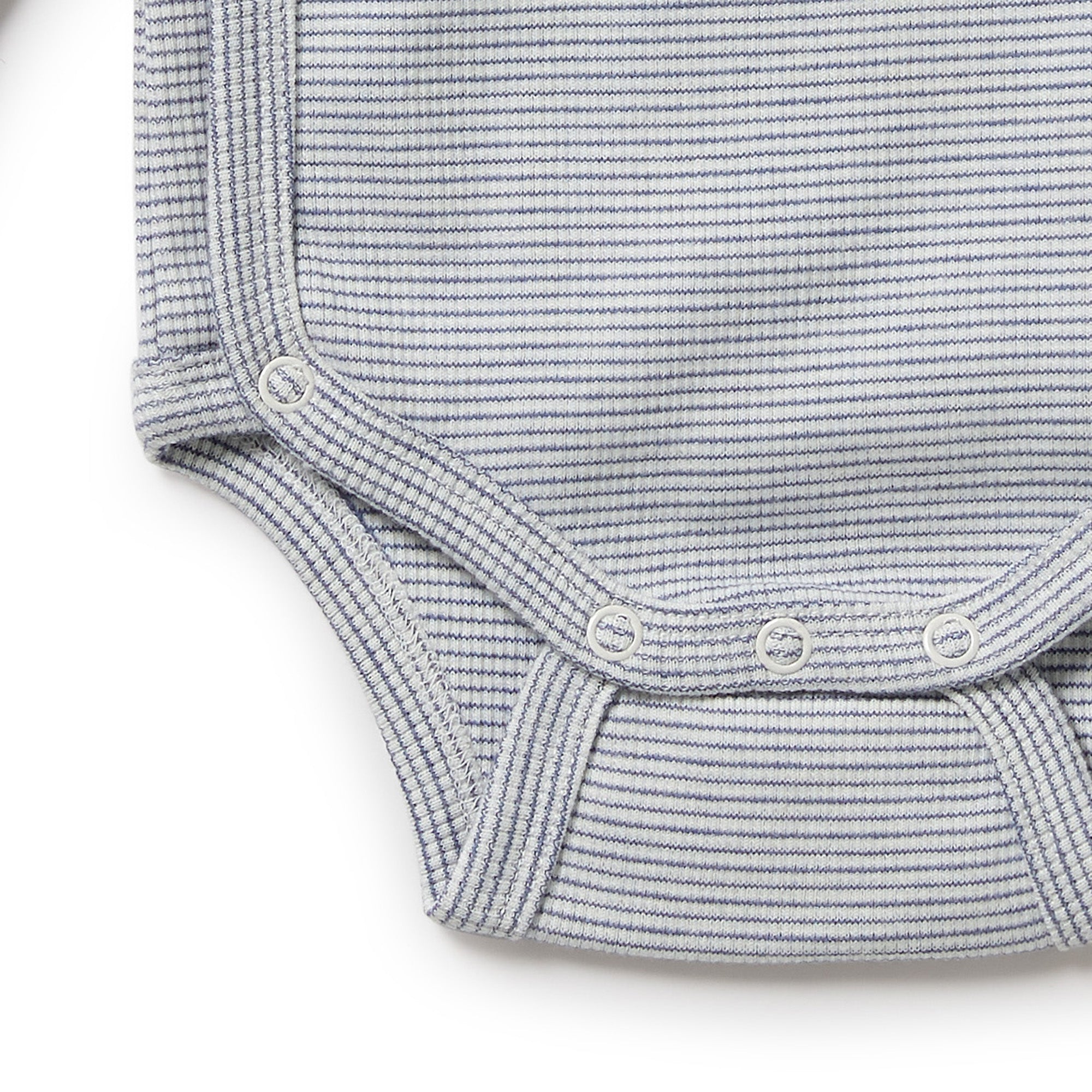 Organic Stripe Rib Kimono Bodysuit