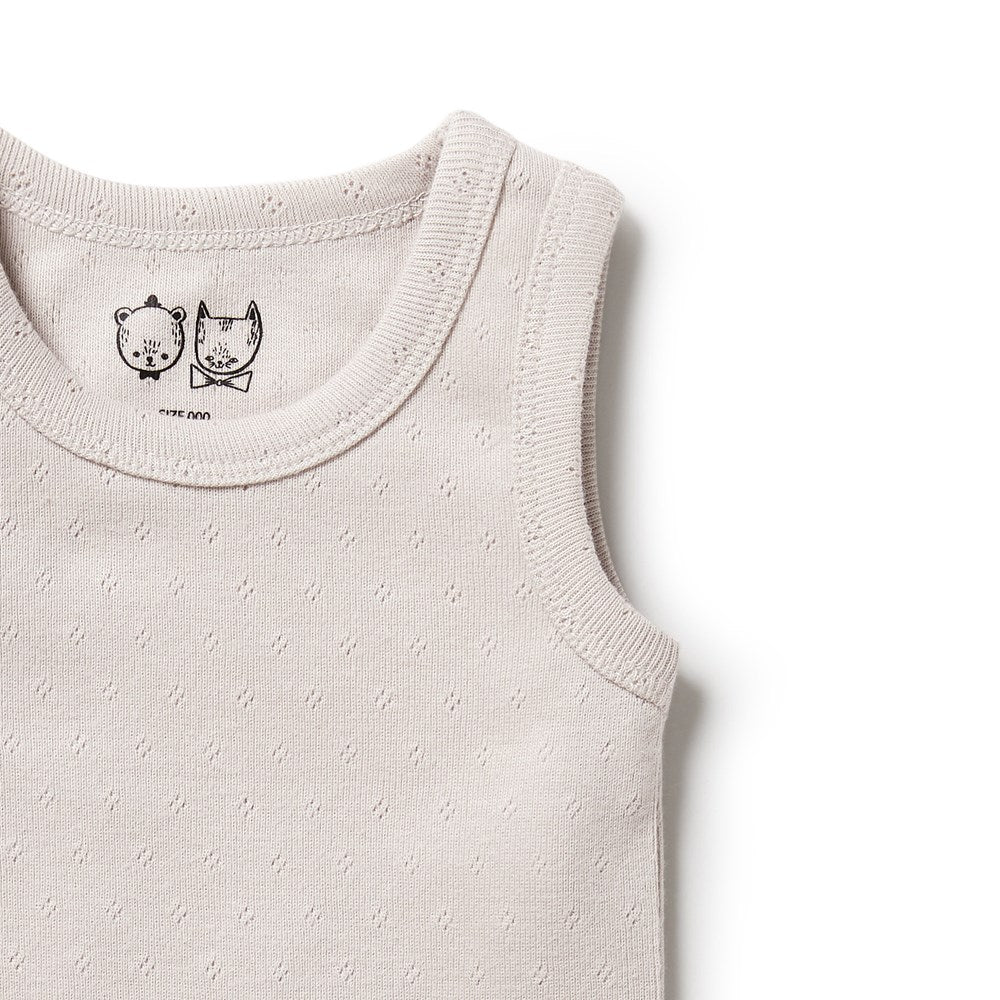 Organic Pointelle Singlet Bodysuit