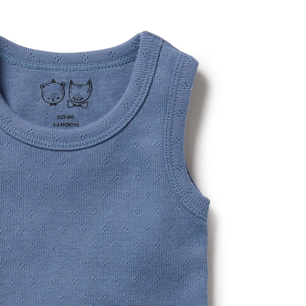 Organic Pointelle Singlet Bodysuit