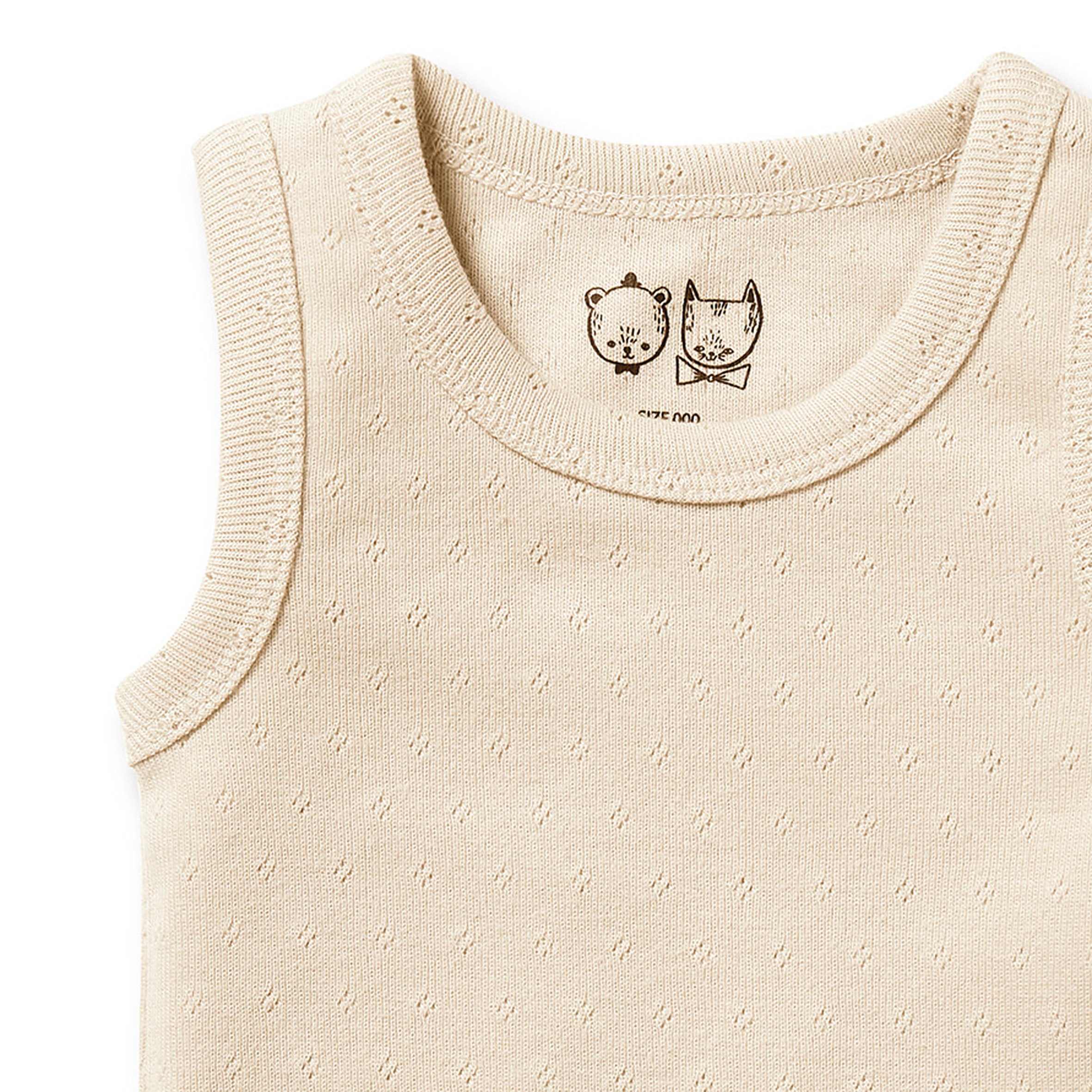 Organic Pointelle Singlet Bodysuit