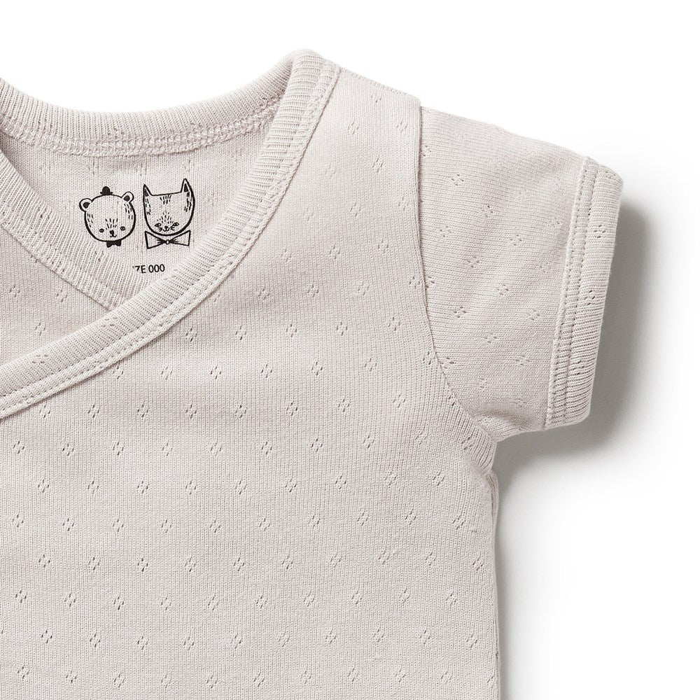 Organic Pointelle Kimono Bodysuit