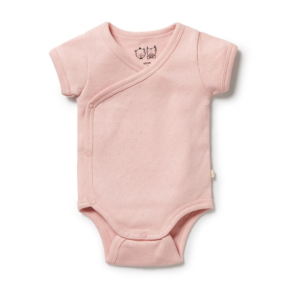 Organic Pointelle Kimono Bodysuit