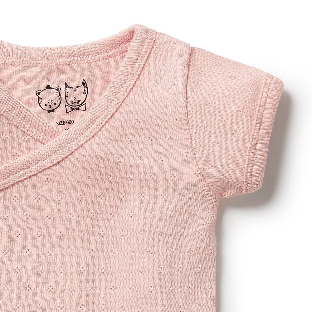 Organic Pointelle Kimono Bodysuit