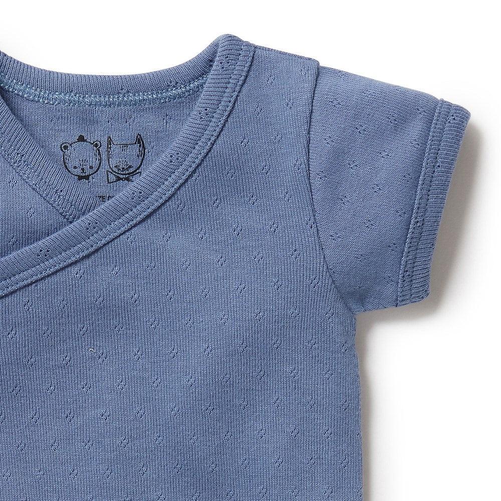 Organic Pointelle Kimono Bodysuit