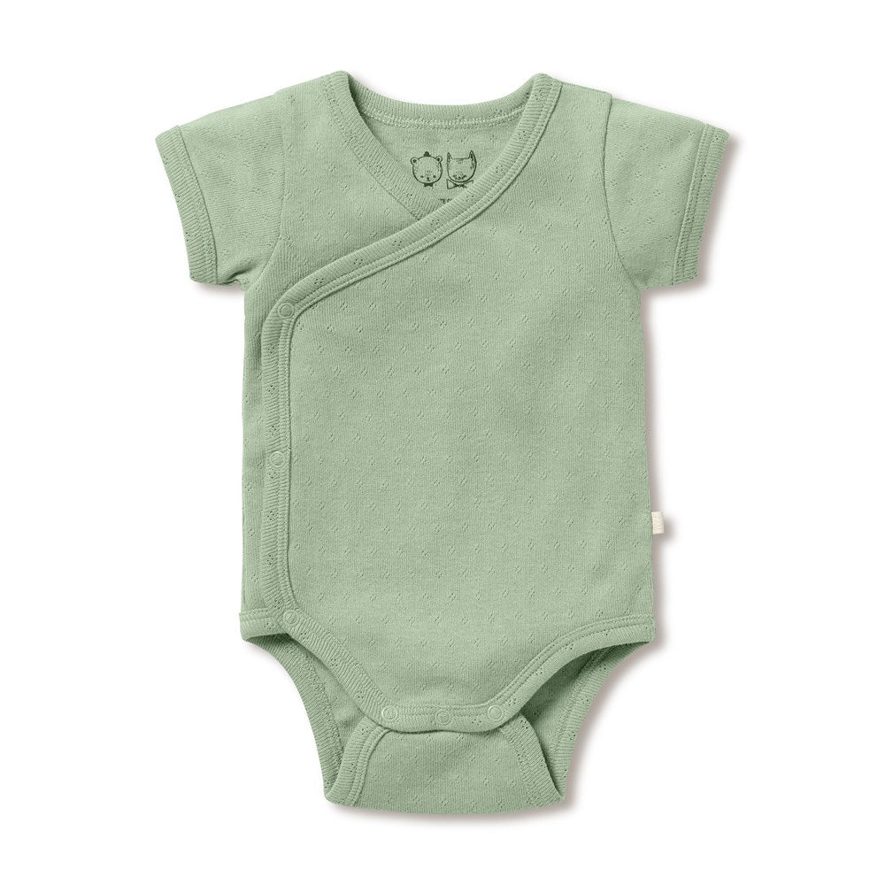 Organic Pointelle Kimono Bodysuit