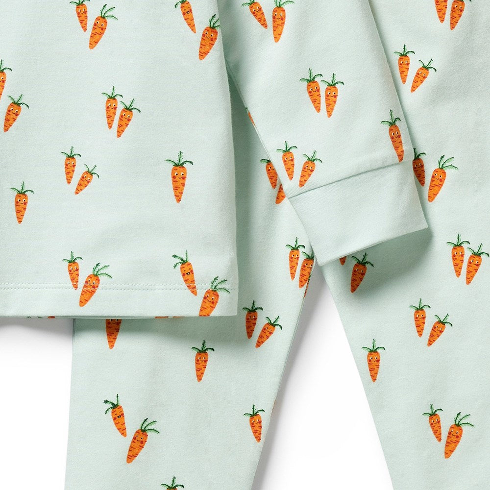 Cute Carrots Organic Long Sleeve Pyjamas