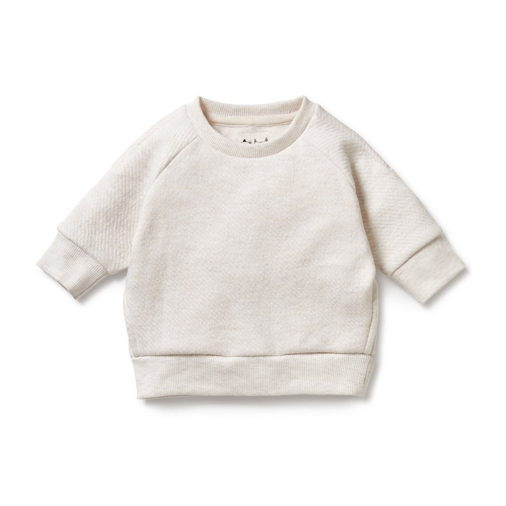Oatmeal Organic Quilted Sweat