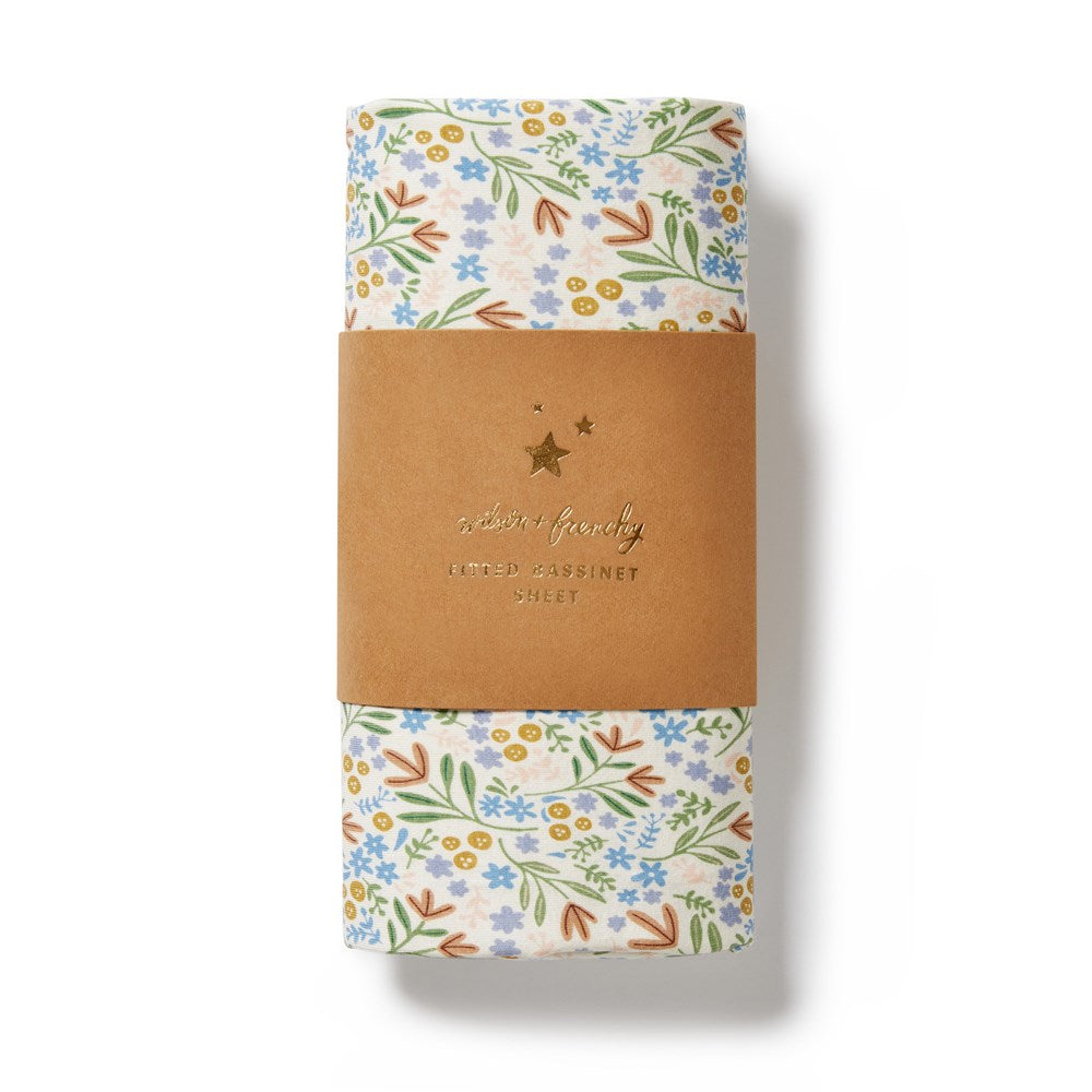 Tinker Floral Organic Bassinet Sheet
