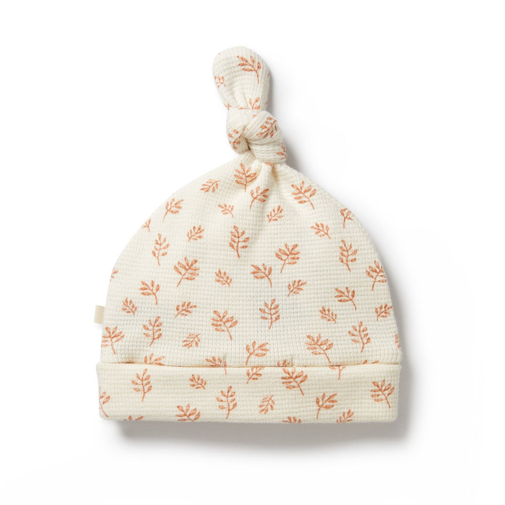 Winter Bloom Organic Waffle Knot Hat