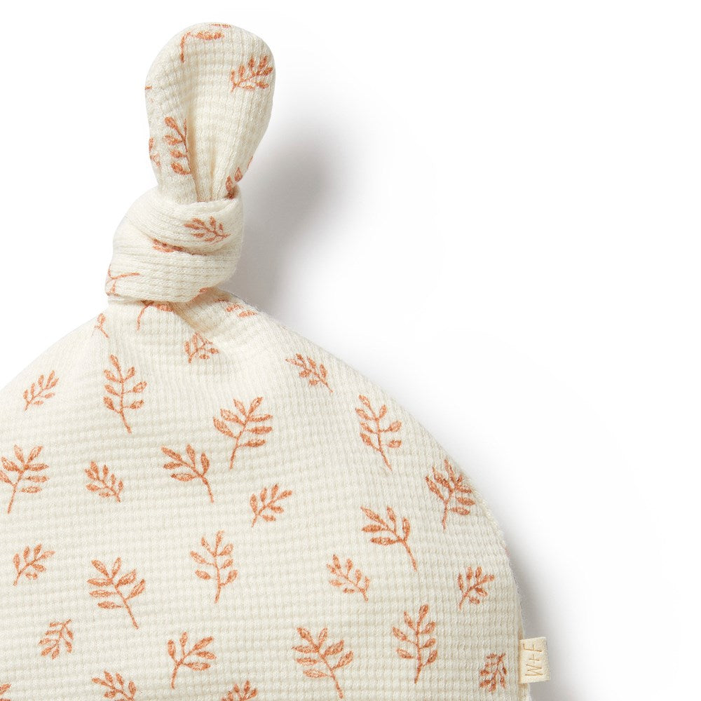 Winter Bloom Organic Waffle Knot Hat