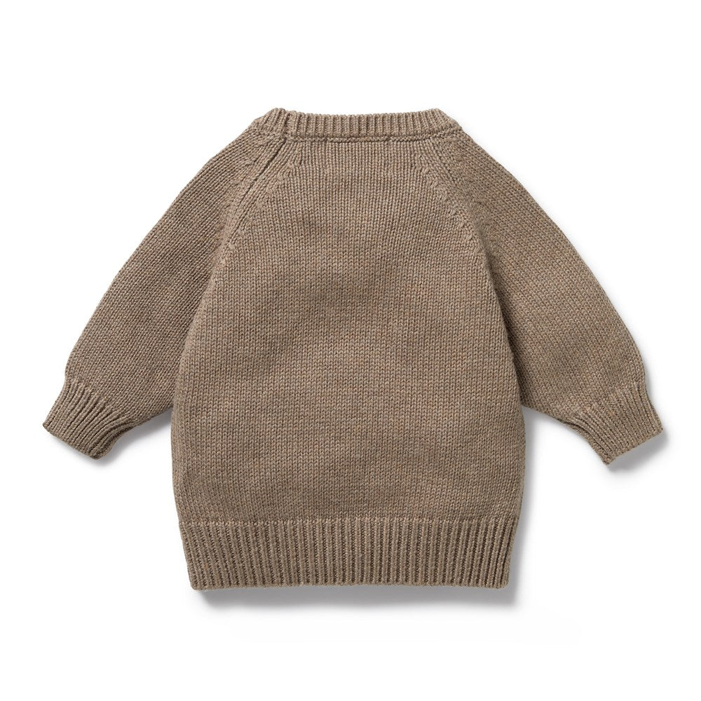 Walnut Knitted Pocket Jumper