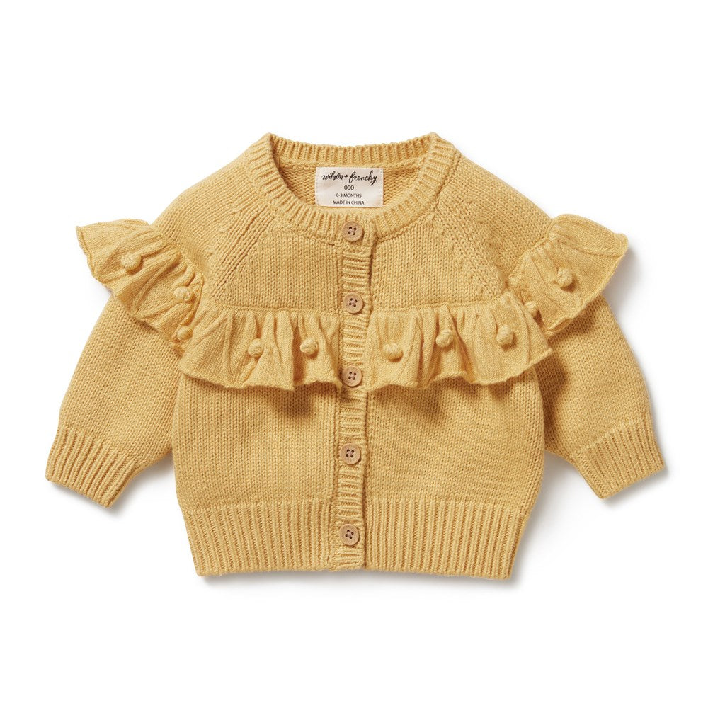 Dijon Knitted Ruffle Cardigan