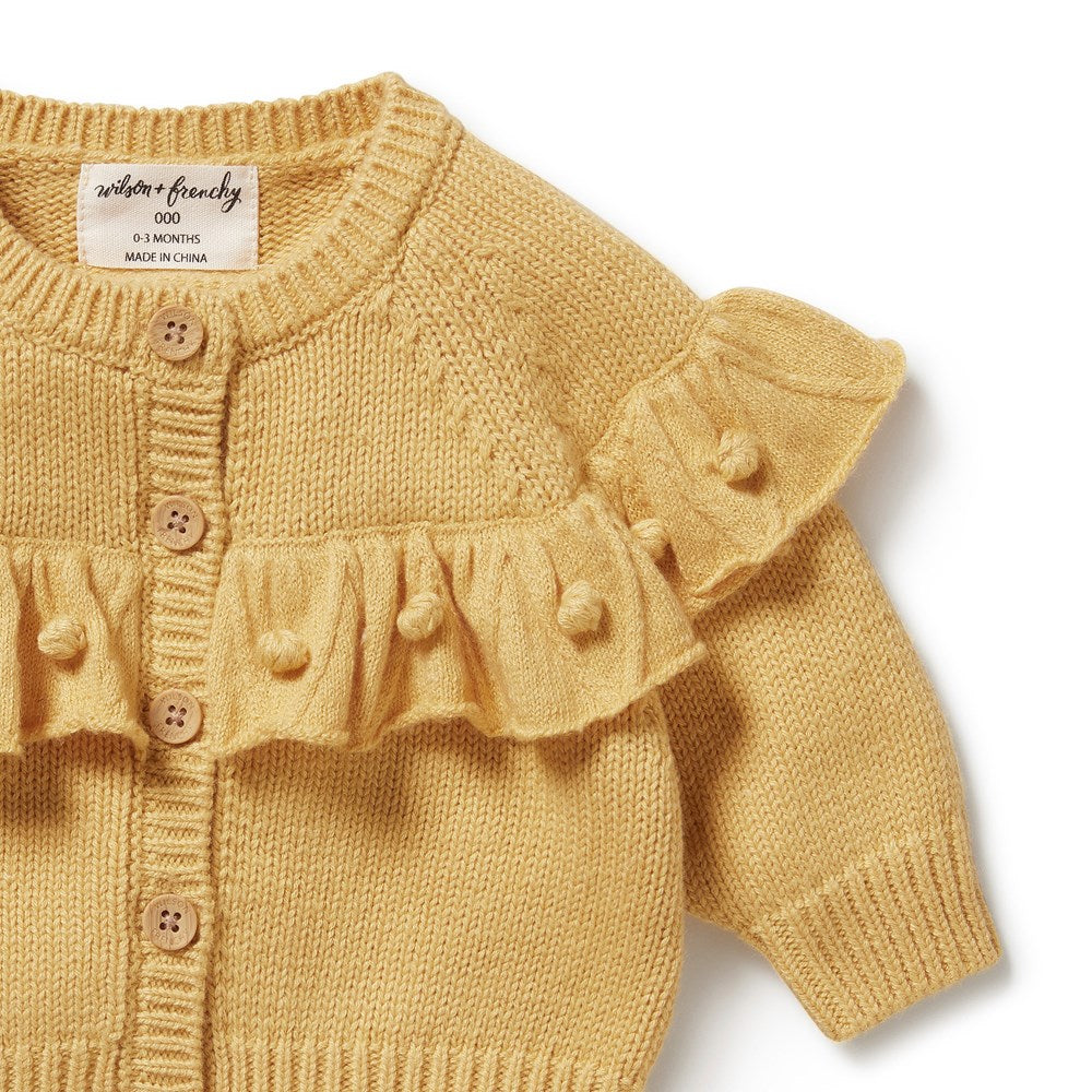 Dijon Knitted Ruffle Cardigan