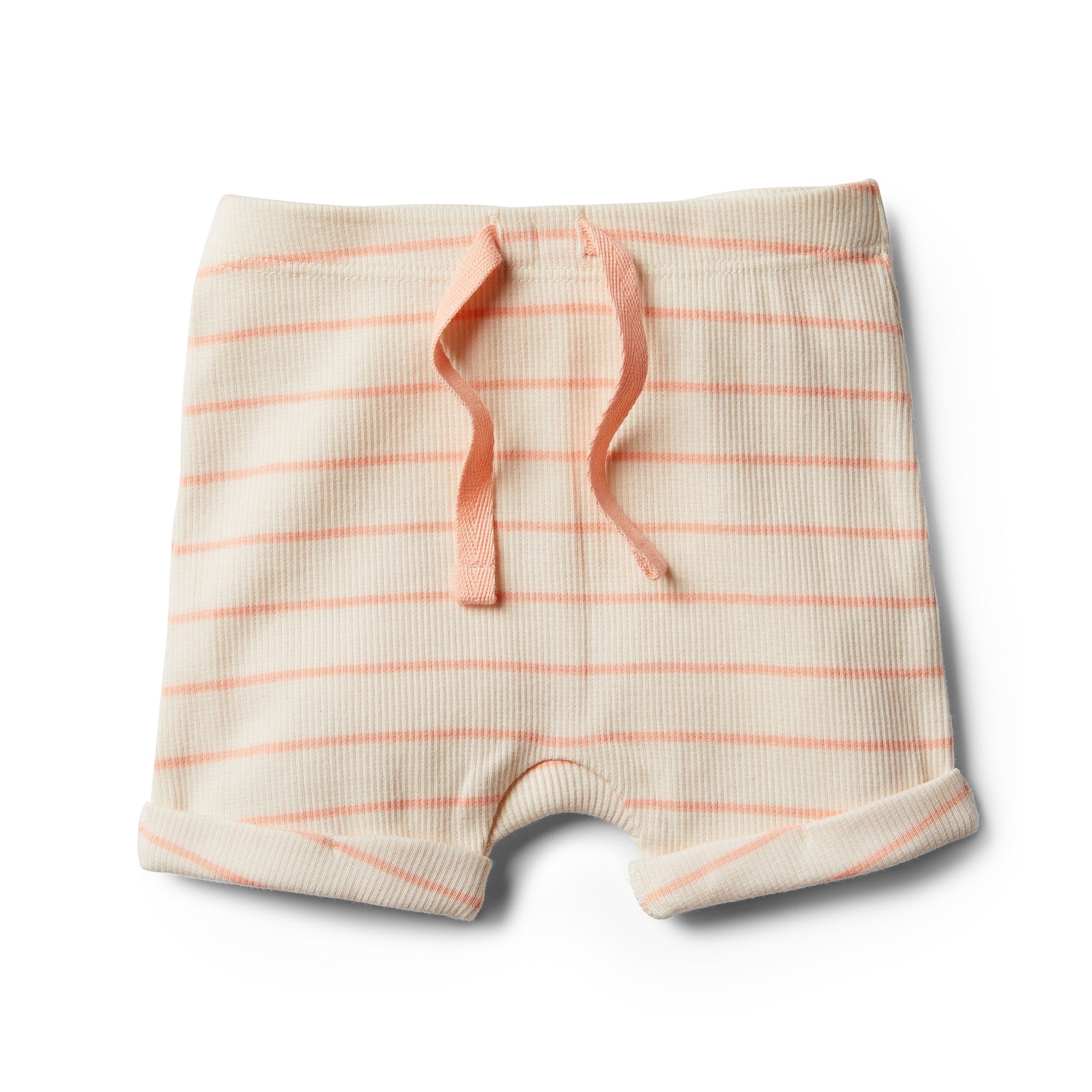 Organic Peach Pearl Stripe Short - Wilson and Frenchy