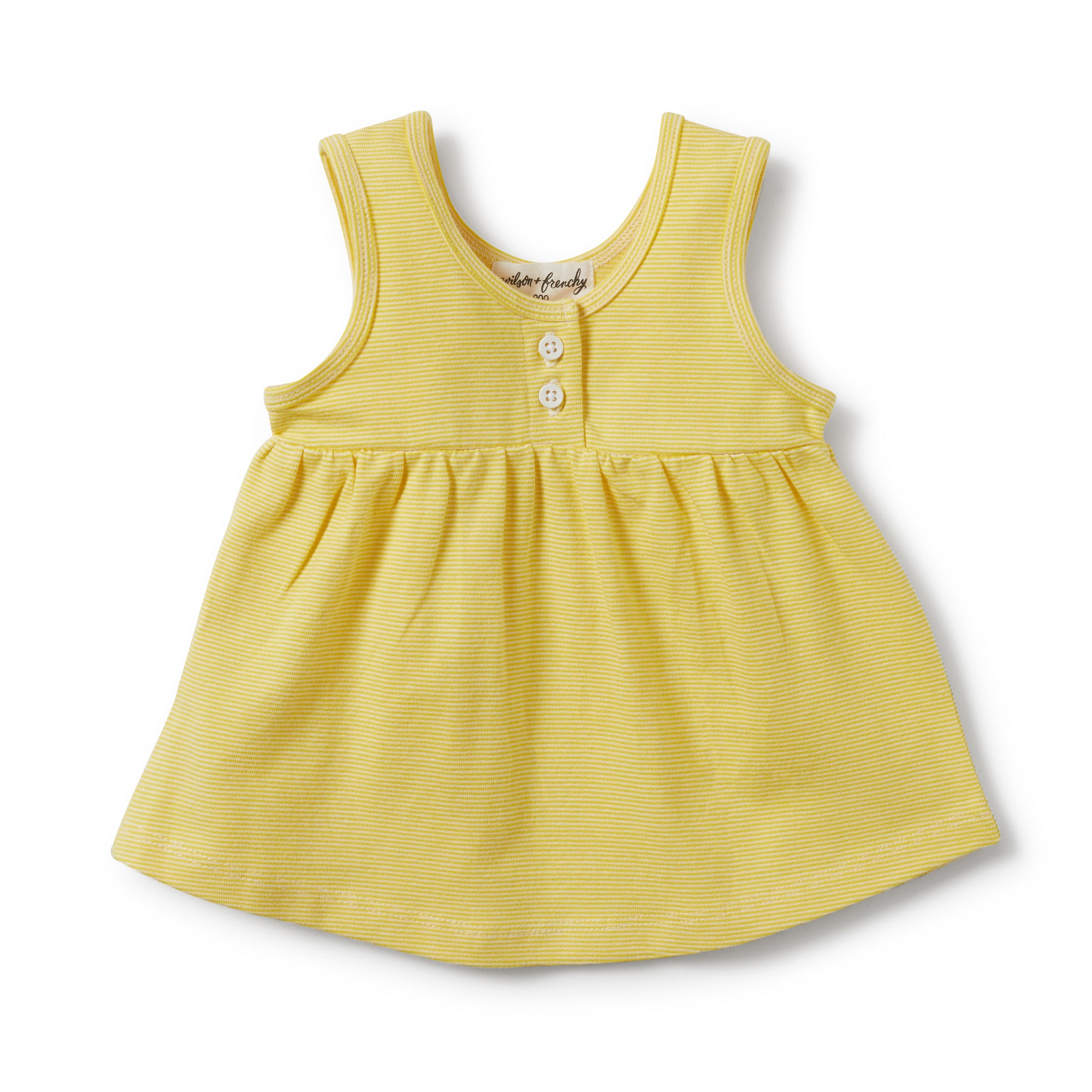 BUTTERCUP STRIPE BUTTONED TANK - Wilson and Frenchy