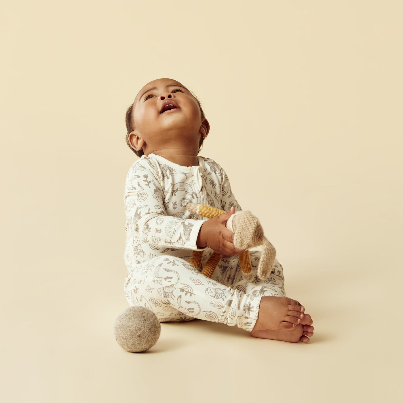 Wilson and Frenchy Baby Boys Organic Knitted Kimono Cardigan - Blue Speckle
