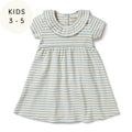 Petit Blue Organic Ruffle Dress
