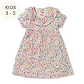 Tropical Garden Crinkle Ruffle Dress