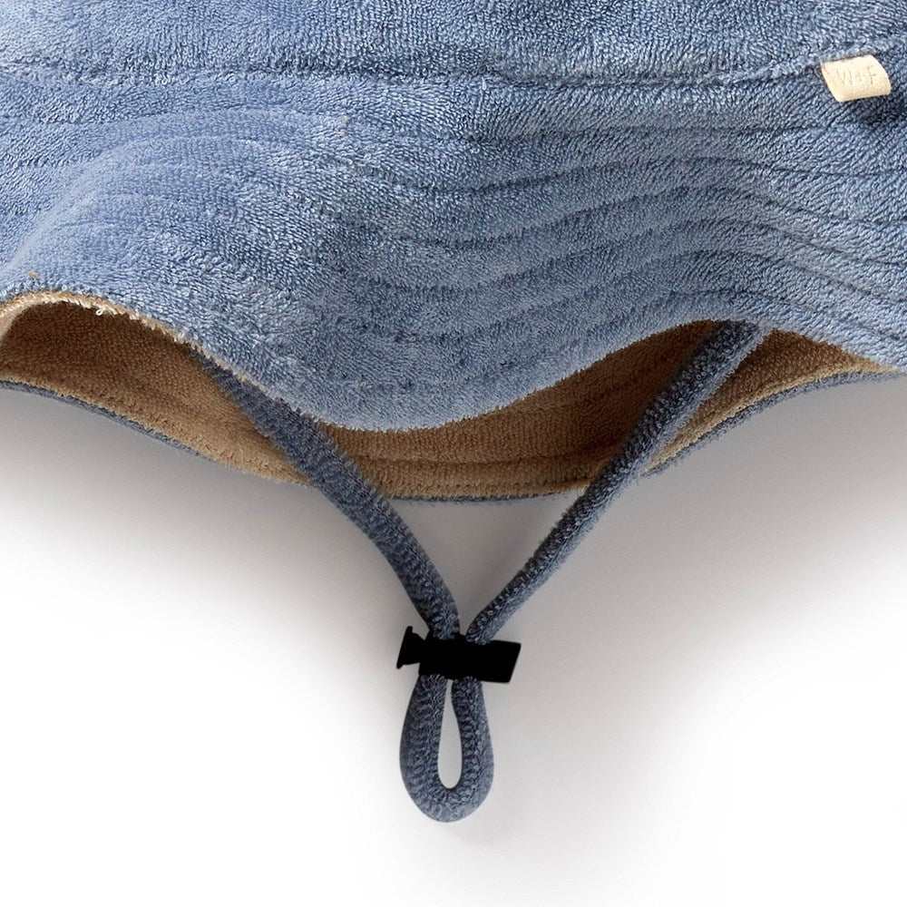 Dusty Blue Organic Terry Sun Hat