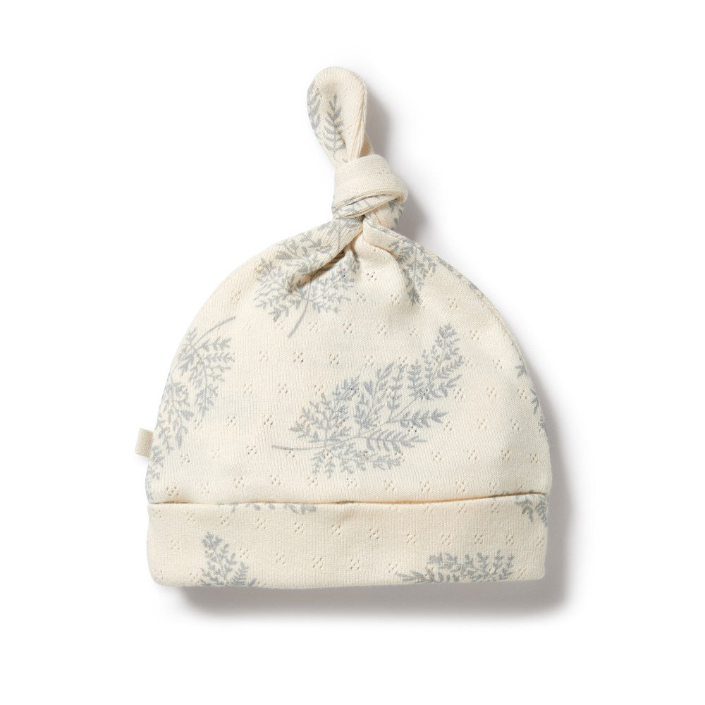Forever Ferns Organic Pointelle Knot Hat