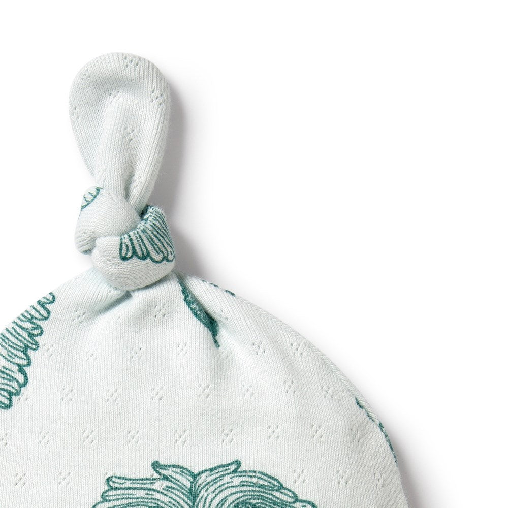 Little Lion Organic Pointelle Knot Hat