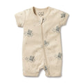 Little Bear organic pointelle boyleg zipsuit
