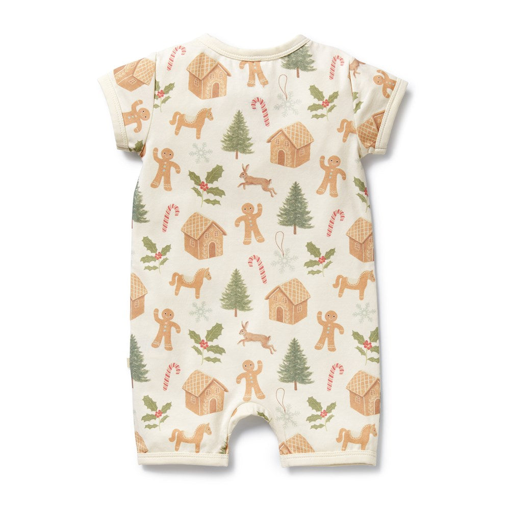 Holly Jolly Magic Organic Boyleg Zipsuit