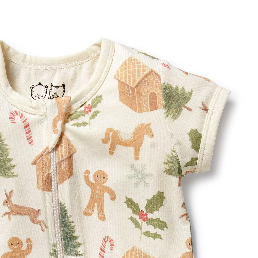 Holly Jolly Magic Organic Boyleg Zipsuit