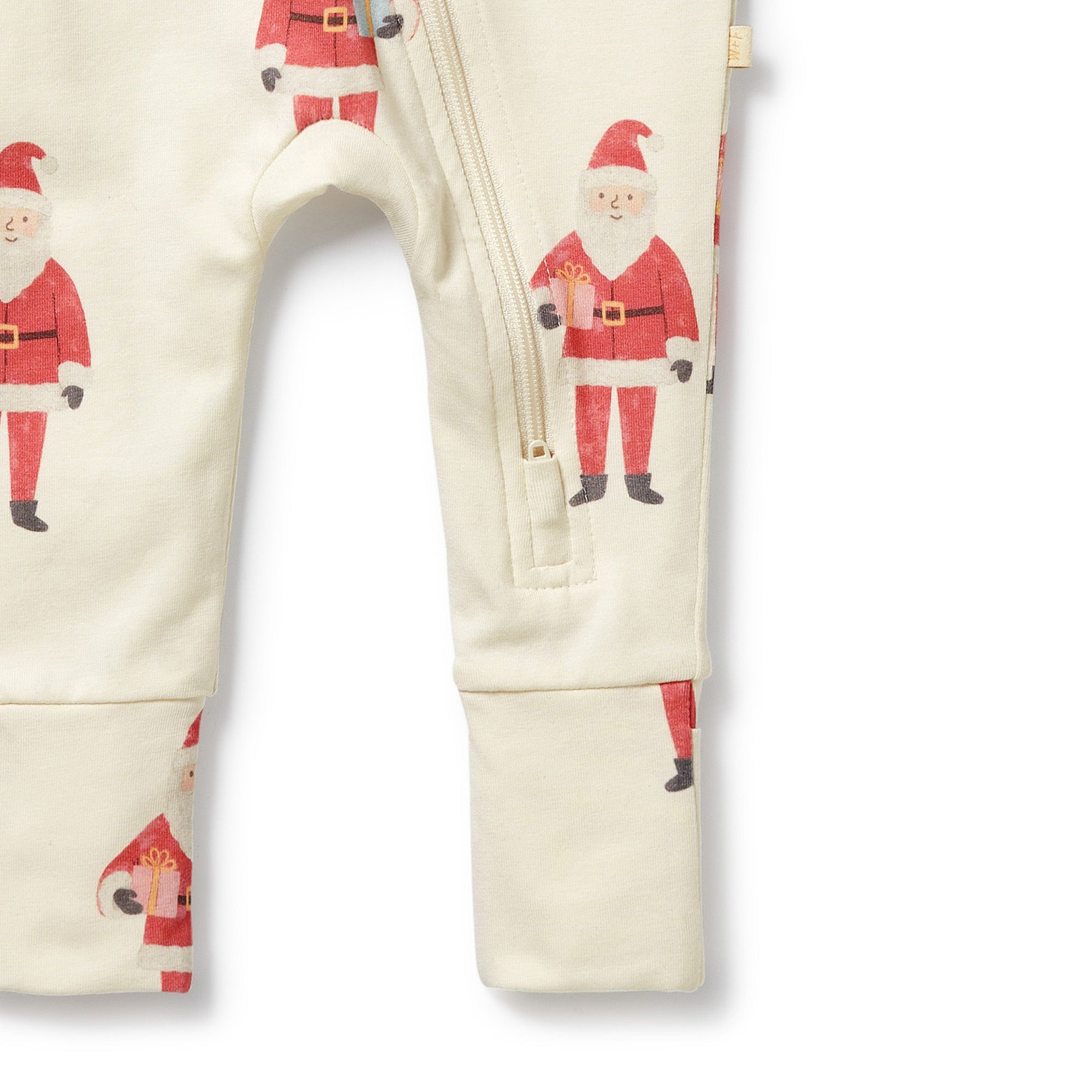 Ho Ho Ho Organic Zipsuit with Feet