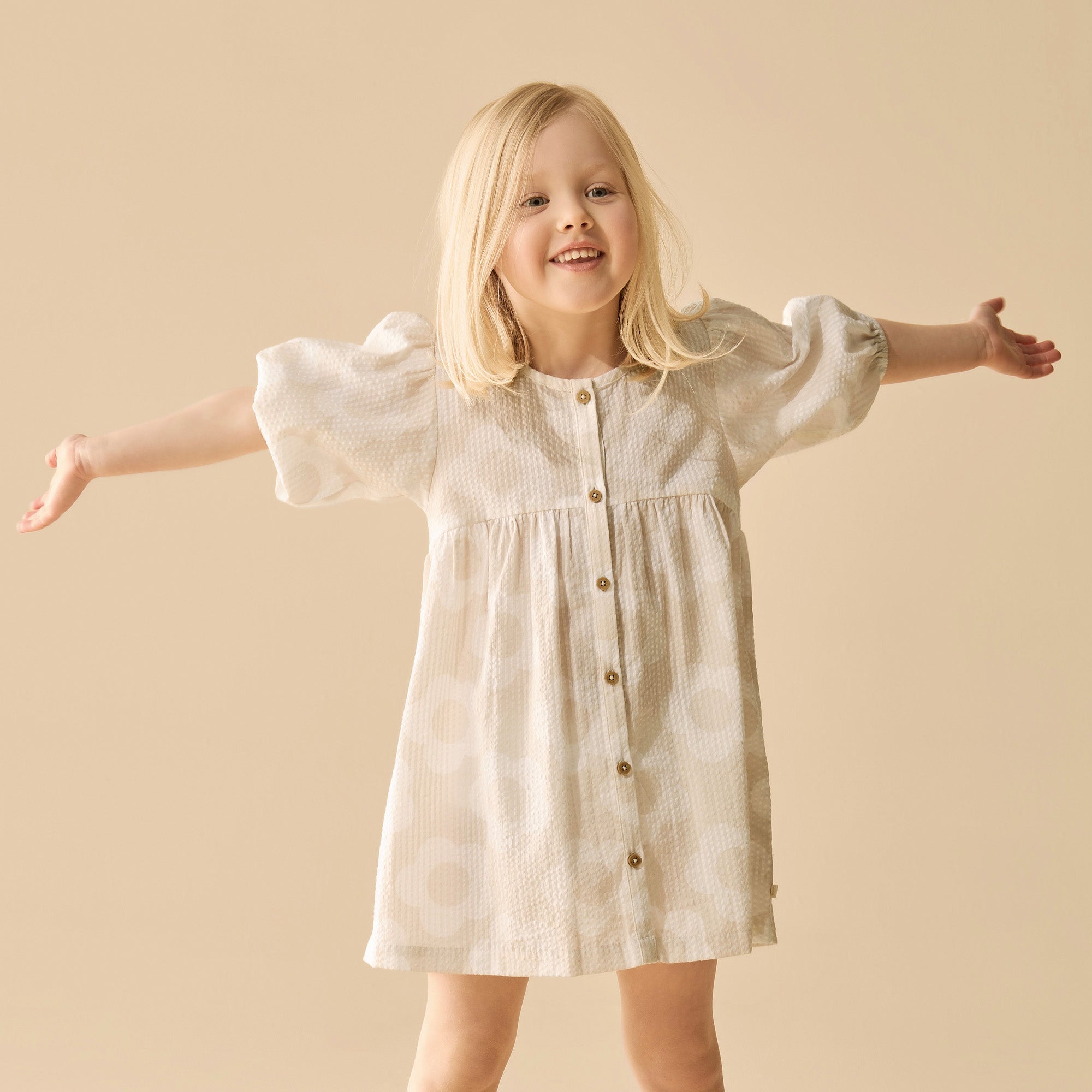 Daisy Bloom Organic Button Dress