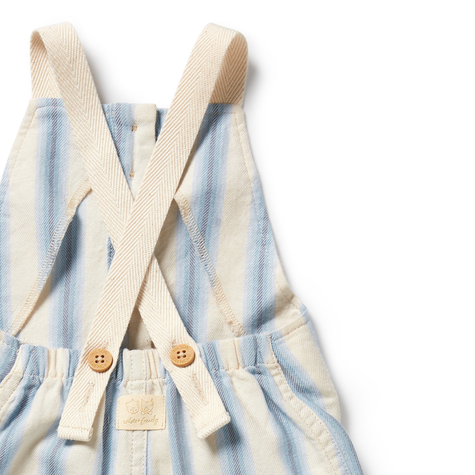 Deep Blue Stripe Organic Overall