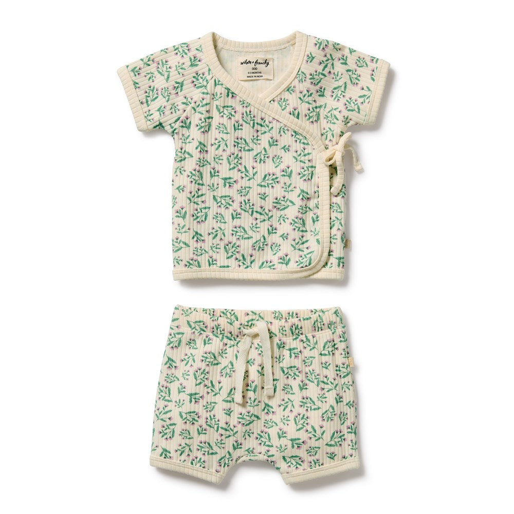 Periwinkle Organic Kimono Set