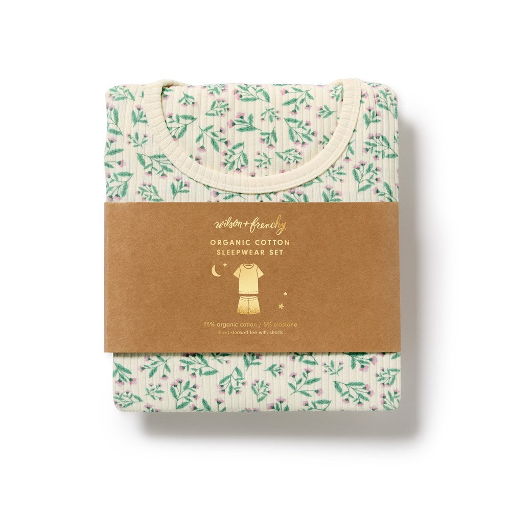 Periwinkle Organic Short Sleeved Pyjamas