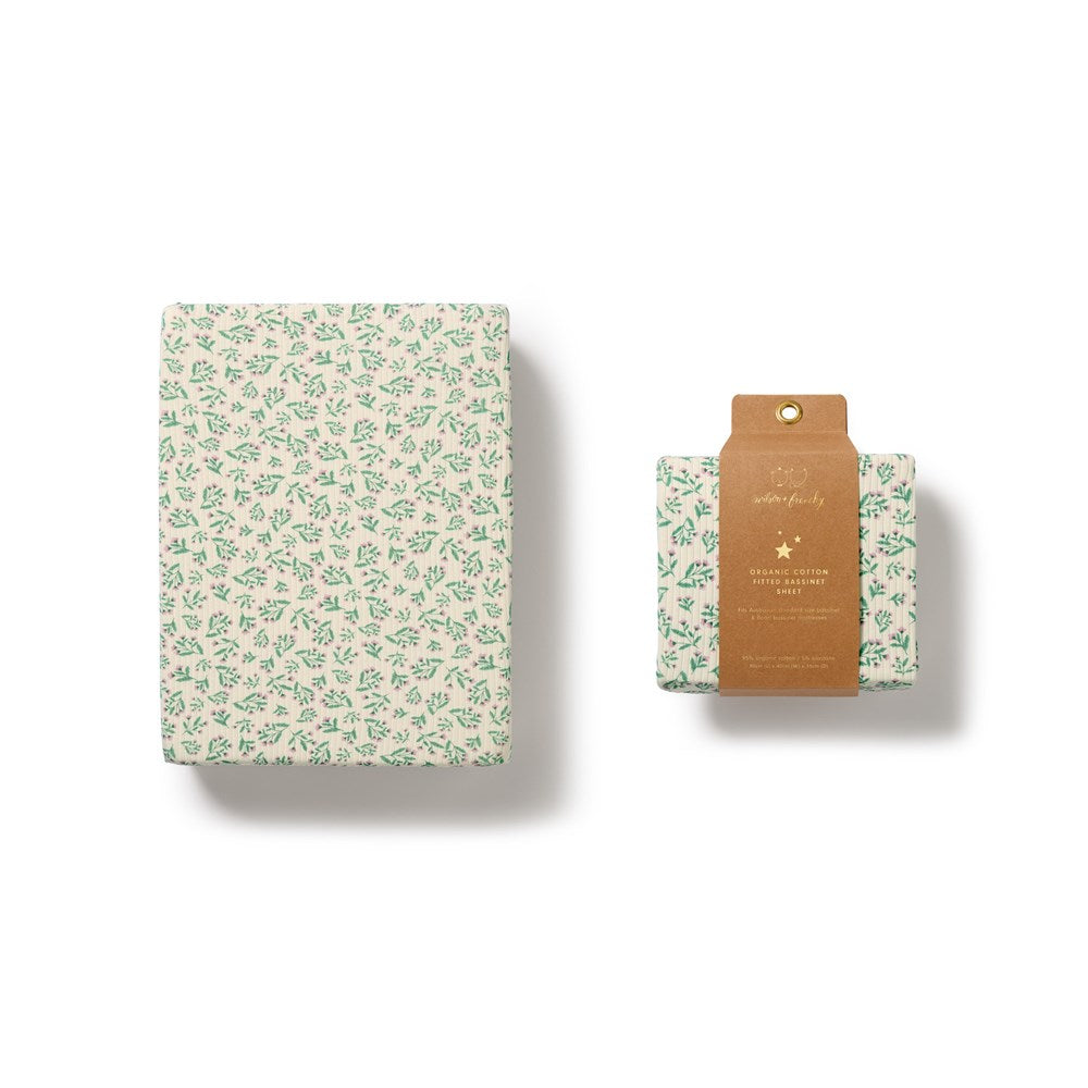 Periwinkle Organic Bassinet Sheet