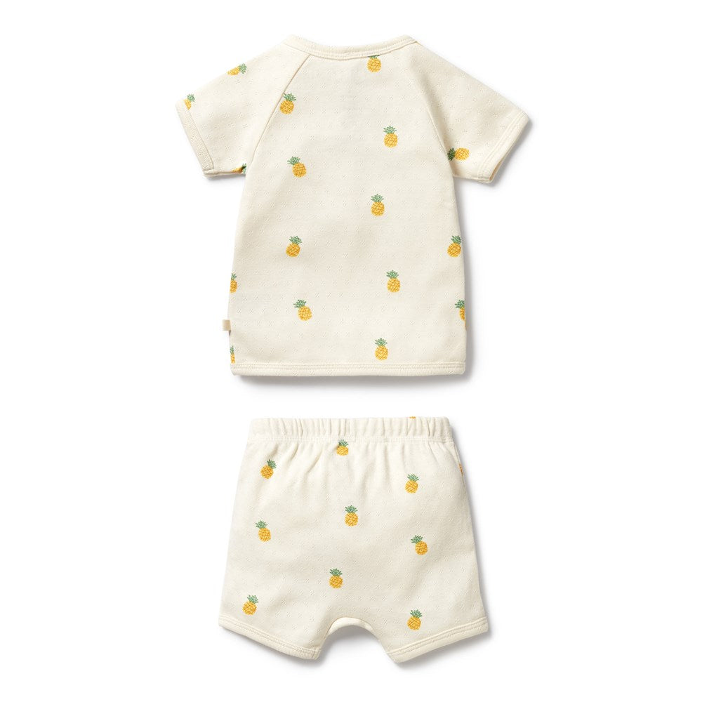 Piney Pals Organic Pointelle Kimono Set