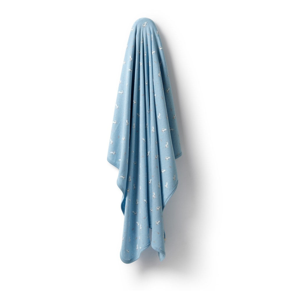 Sunny Seagulls Organic Pointelle Bunny Rug